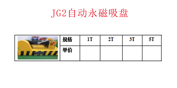 JG2自动永磁吸盘
