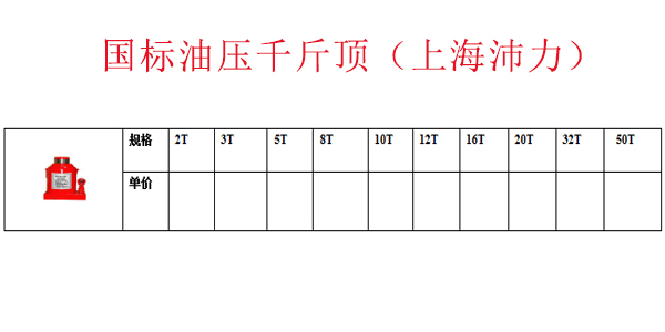 国标油压千斤顶（上海沛