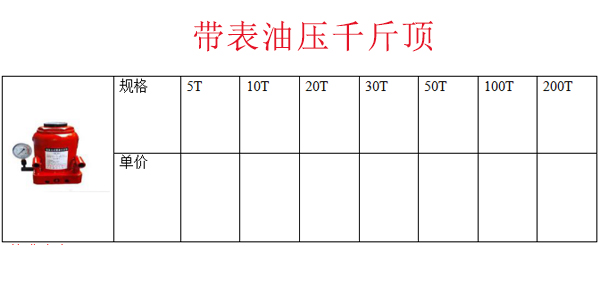 带表油压千斤顶