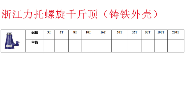 浙江力托螺旋千斤顶（铸铁外壳）