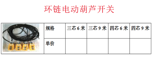 环链电动葫芦开关