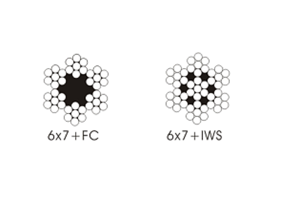 6×7+FC 6×7+IWS 航空用钢丝绳
